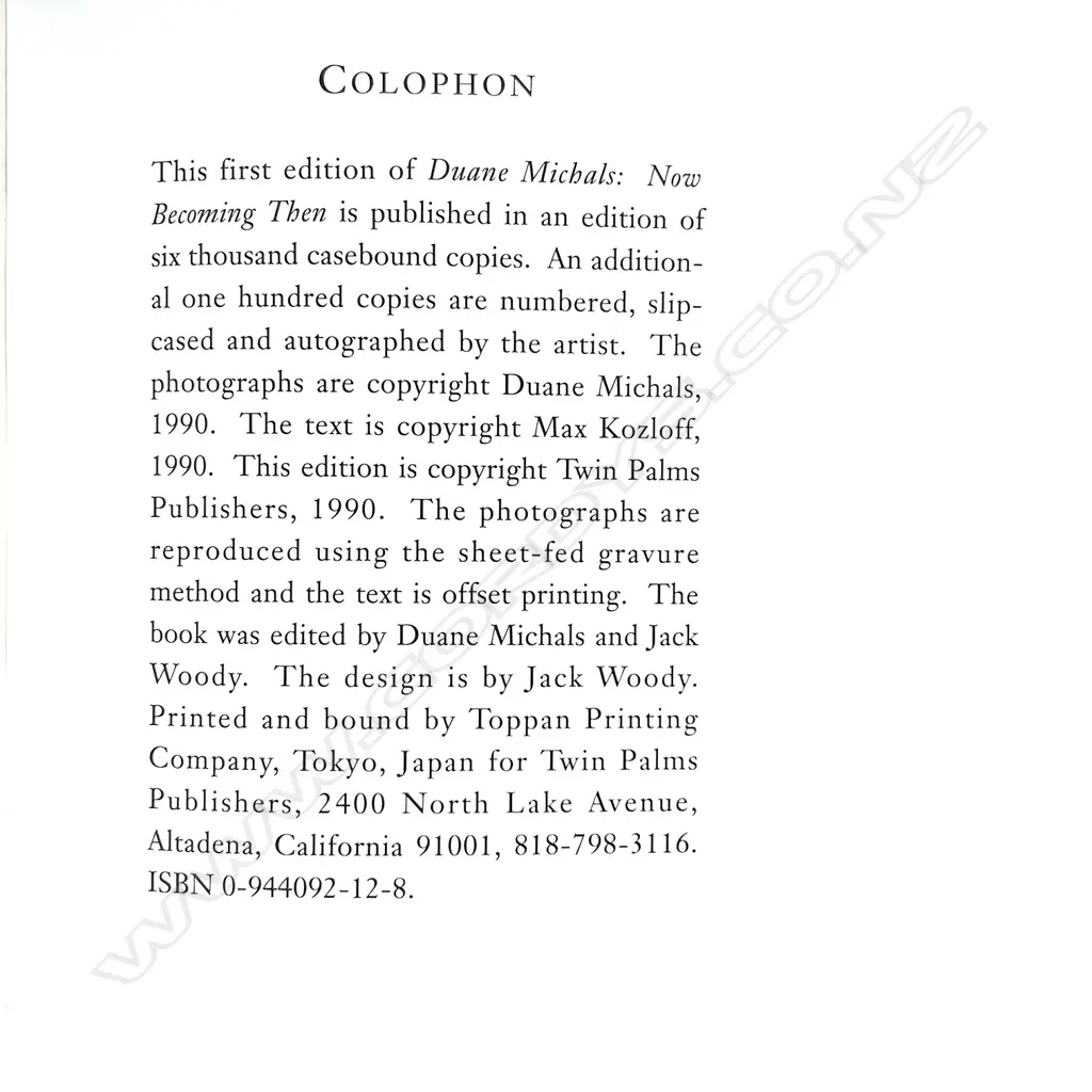 DUANE MICHALS: NOW BECOMING THEN Image 1++